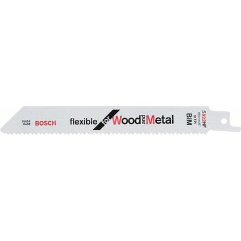 Hoja de sierra de sable BIM Madera/metal 150 mm BOSCH S922HF - 2608656320