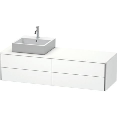 Lavabo consola Duravit XSquare, suspendido, 4 cajones, lavabo a (1/2)