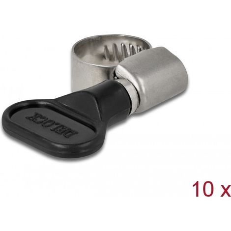 Schlauchschelle Delock butterfly Edelstahl 8-12 mm 10 Stück