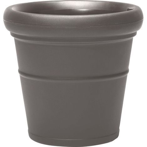 Step2 Claremont  Pot de Fleur - Cèdre Foncé  48,3. x 48,3. x 45,7 cm  Jardinière Balcon Léger et Facile à déplacer - Plastique rotomoulé