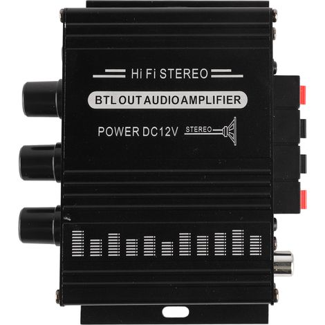 Amplificateur Audio 12V Compact Haute Clarté Sonore Mini Ampli pour Voiture Moto Maison AK270 (1/5)