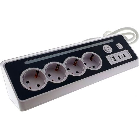 Base de 4 Tomas con Luz y 1 USB más 2 Tipo C 3680W OSCA CONNET (1/3)