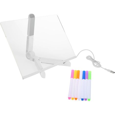 M mo Acrylique USB Lumineux avec Stylos Color s Effa able et (1/5)