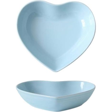 Bol en céramique en forme de cœur vert 165 cm - 1 pièce pour salade dessert glace céréales soupe ou apéritif (1/4)