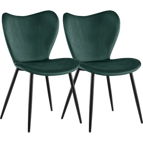 Juego de 2 sillas de comedor Maika Verde Terciopelo (1/5)
