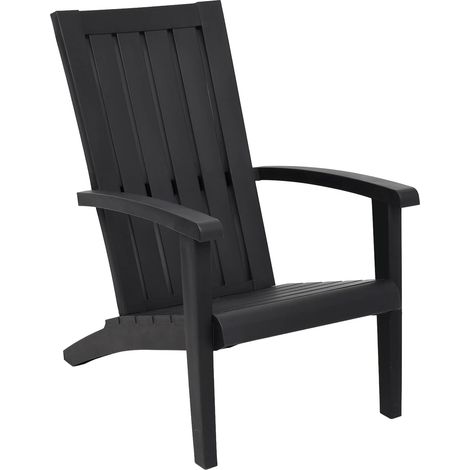 Maison Exclusive - Adirondack-Gartenstuhl Schwarz Polypropylen (1/5)