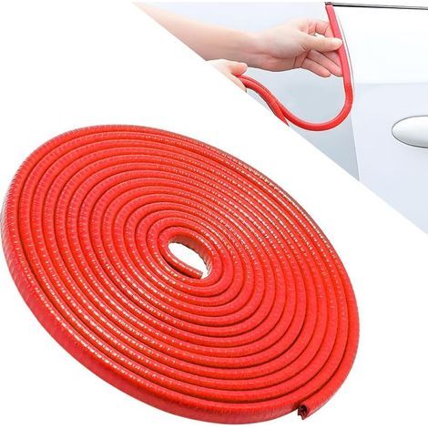 (Rouge, 5 mètres) Joints en caoutchouc pour automobiles, protecteurs de bord de porte en aluminium, accessoires extérieurs automobiles généraux (1/5)
