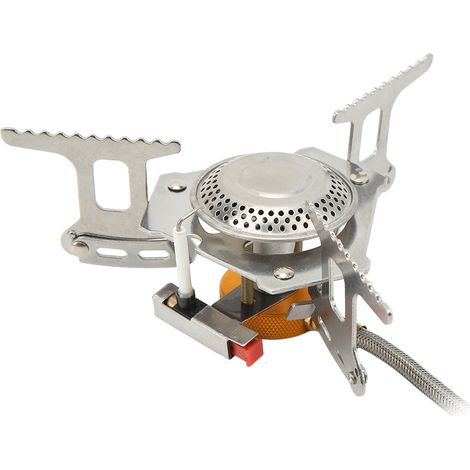 Réchaud de camping portable 3500W pliable avec allumage piézo pour la cuisine en camping et en randonnée. (1/5)