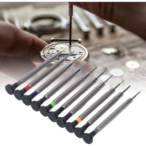 Coffret de 10 outils de réparation de montres, jeu de tournevis manuels de précision (1/5)