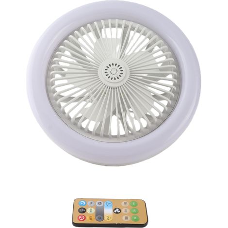 Lampe ventilateur de salon moderne avec diffuseur d'huiles essentielles E27, télécommande, température de couleur réglable, veilleuse à intensité variable, 3 vitesses de ventilation, minuterie 1h/2h/4 (1/5)