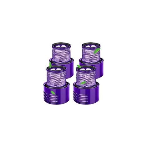 Lot de 4 Filtres Lavables de Remplacement pour Dyson V10 - Compatible avec V10 Cyclone, V10 Absolute, V10 Animal, V10 Total Clean, V10 Motorhead, SV12 Aspirateur - Pièces de Rechange DY-969082-01 (1/4)