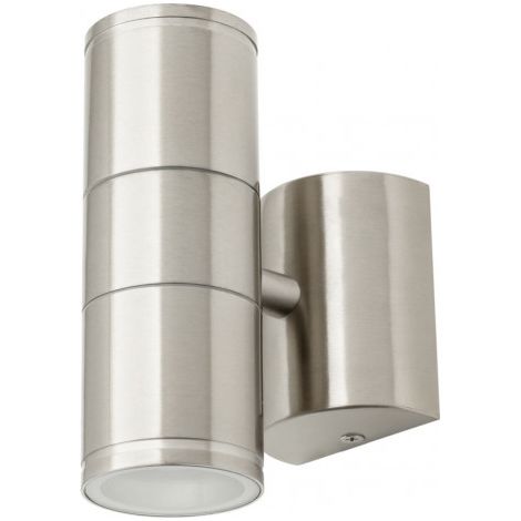 Litecraft Irela Wall Light Outdoor Up & Down Garden Fitting - Stainless Steel (1/5)