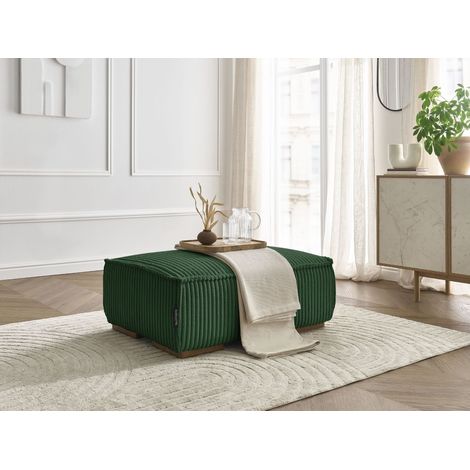 BOBOCHIC - Pouf CHELSEA gros côtelé doux Vert (1/5)