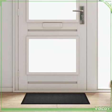 Tapis de porte - FAFEISY - Teddy - Anthracite - 60 x 40 x 1,2 cm - Antidérapant (1/5)