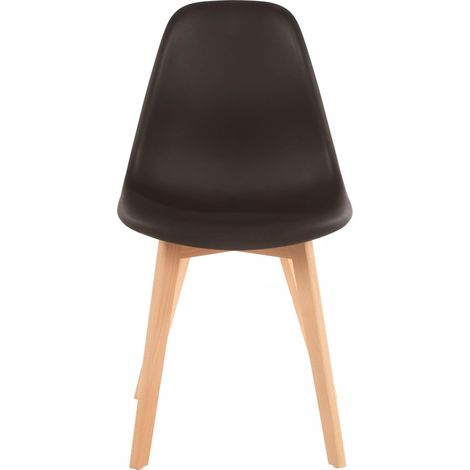 Interiors by Premier Black Chair With Beach Wood Legs, Effortless Cleaning Small Chair, Easy to Adjust Bedroom chair (1/5)