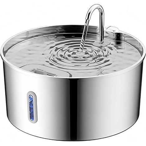 Fontaine à eau automatique en acier inoxydable pour grands chiens (7 L), 7 L, avec filtre multi-étapes, pompe silencieuse et compatible lave-vaisselle. (1/4)