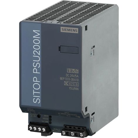 Siemens Fuente de alimentación SITOP PSU200M, 1 y 2 fases DC 24 V/5 A, 6EP13333BA10