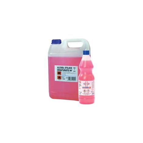 ALCOOL ETILICO DENATURATO 94  °- - lt.5 - 4 pezzi