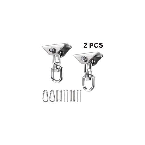 Kit de suspension pour hamac, crochets ultra-résistants et robustes pour balançoire rotative, chaise, yoga, salle de sport intérieure et extérieure, style 2 (1/4)