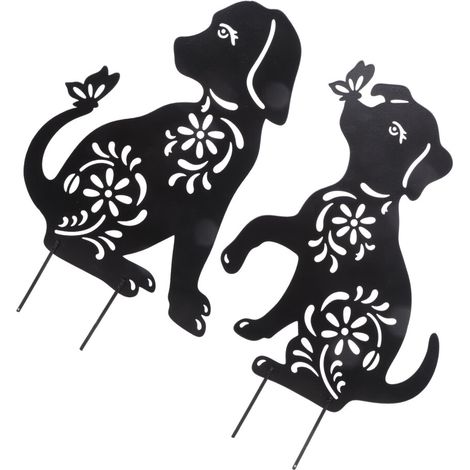 Estacas de jardín con forma de perro, juego de 1/2 piezas (1/5)