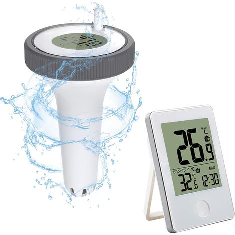Thermomètre flottant pour piscine, étanche, en forme de poisson, IP67, pour mesurer la température de l'eau des piscines, spas, jacuzzis et aquariums-AquaForge (1/5)