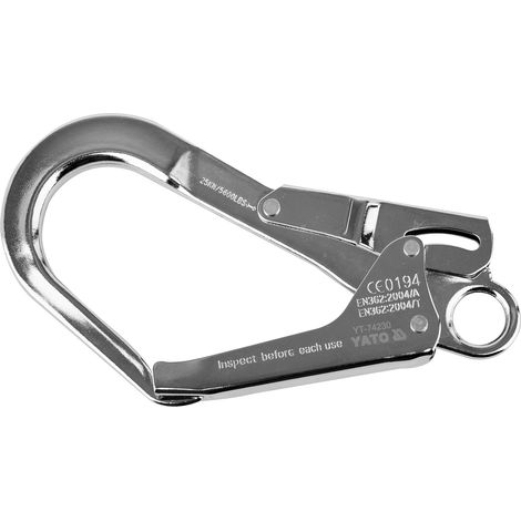 Stahlkarabiner mit 52 mm Öffnung und automatischer Sicherung (1/4)
