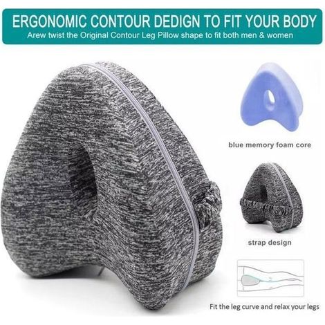 Oreiller orthopédique - Mousse à mémoire de forme - Confort médium - Lavable - Asymétrique (1/4)