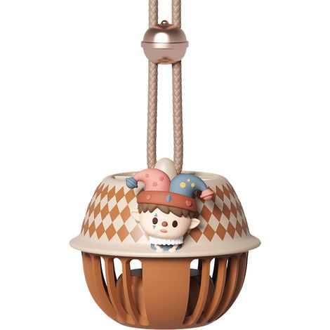 Ventilateur de cou sans pales tendance style cloche de cirque, rechargeable, portable, USB, mini ventilateur pour enfants, style clown (1/5)