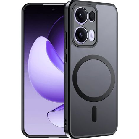 Funda para Oppo Reno 13 Pro, compatible con MagSafe, funda mate Erbord, color negro. (1/5)