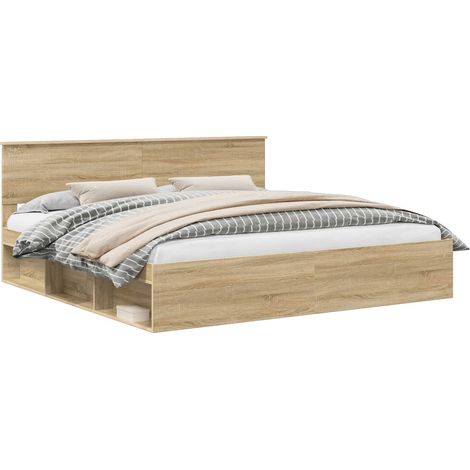 Maison Exclusive - Bettrahmen Sonoma 200 x 200 cm Massives Kiefer