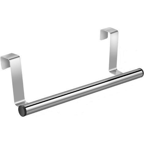 Porte-serviettes à suspendre aux portes de placard, en acier inoxydable, 1 barre de séchage, 24x4x7cm + 36x4x7cm, accessoires de cuisine et de salle de bain sans perçage (2 pièces) (1/5)