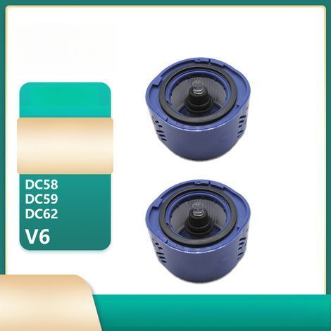 2-Pack Filter Replacement Kit for Dyson Cordless Vacuum Cleaners, including pre- and post-HEPA filters, filter screens, and replacement parts for V6 models. (1/4)
