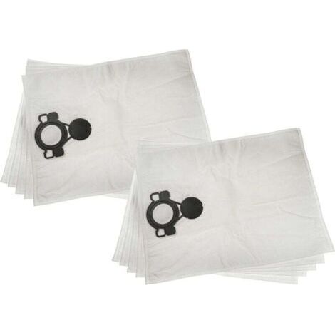 Pair Plus de 10 sacs compatibles avec l'aspirateur Nilfsk107419593ATTIX33/44VL200Aero 20/21Aero 25/26/31VC2010L/VC2511LVC2512L/VC3011L en acier inoxydable - 55,3 cm x 42 cm, Blanc