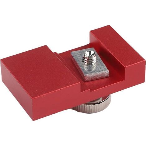 Adaptateur de rail de routeur en aluminium usiné avec précision avec bloc d'arrêt pour compatibilité avec rail de guidage et coupe droite (1 pièce) (1/5)