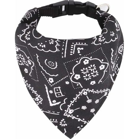 JKWG Foulard Pet Bandana Réglable pour Chiot Petit Chien Chat (M, Noir) (1/5)