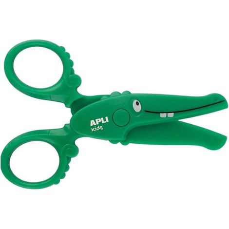 Ciseaux - Pour enfant - Dès 2 ans - Maternelle - Forme crocodile - Ergonomique - Apli Kids