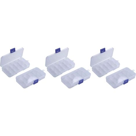 6Pcs 10-Slot Boîte de rangement pour résistances en plastique portable Composant électronique (1/5)
