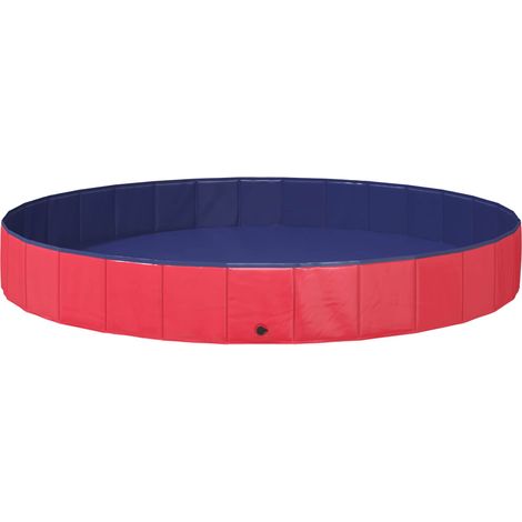 Children Swimming Pool Folding Red Ø300 x 38 cm vidaXL