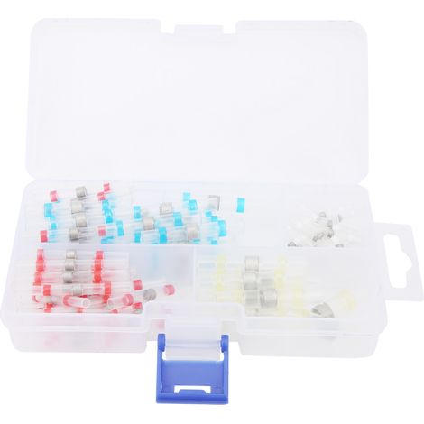 Lot de 100 anneaux de soudure, gaines thermorétractables, bornes de connexion isolantes colorées