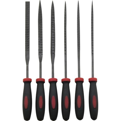 Mini Holzraspel Set 6-tlg – Hieblänge 70 mm – Flach, rund, halbrund, dreikant, vierkant – Für Hartholz und Teak – Donau Elektronik