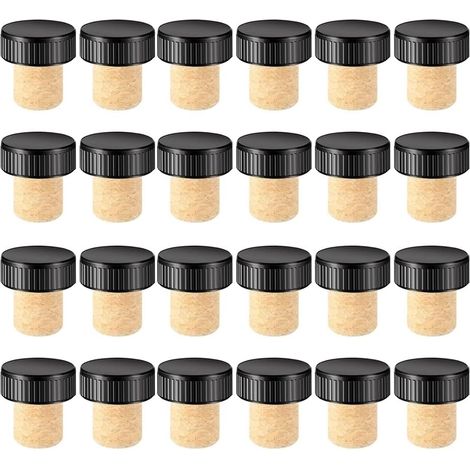 Lot de 24 bouchons liège, forme T, pour bouteilles et bocaux (1/5)