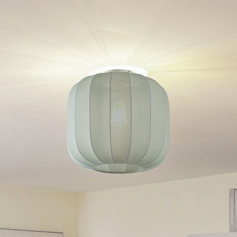 [NEUWERTIG] B-Ware Lindby Deckenleuchte Helin Deckenlampe Deckenlicht Lampe Led Blau Stoff ø 35 Cm