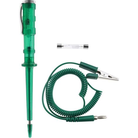 Testeur de Circuit Électrique de Voiture DC 6V/12V/24V avec Lampe d'essai de Pince Crocodile Câble Bobine pour Vérifier Tension Batterie Moto Véhicule