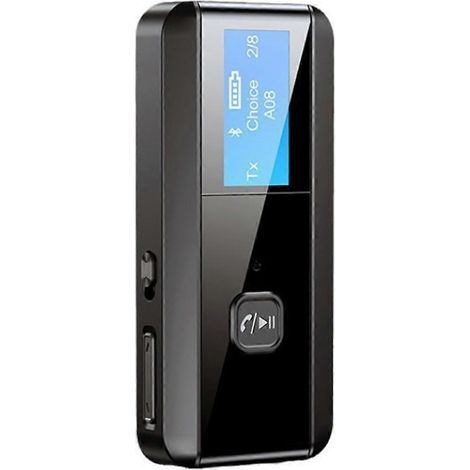 Émetteur/récepteur audio sans fil HiFi RX TX avec écran LCD et prise AUX 3,5 mm, compatible avec les téléviseurs, les ordinateurs et les voitures. (1/5)