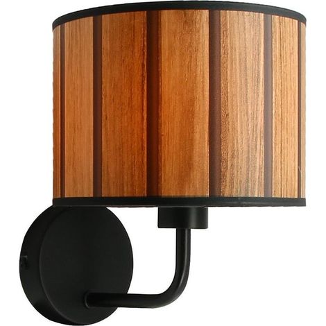 Tasso E14 D19 Wandleuchte, schwarz/braun Metrolight AUTRES (1/3)