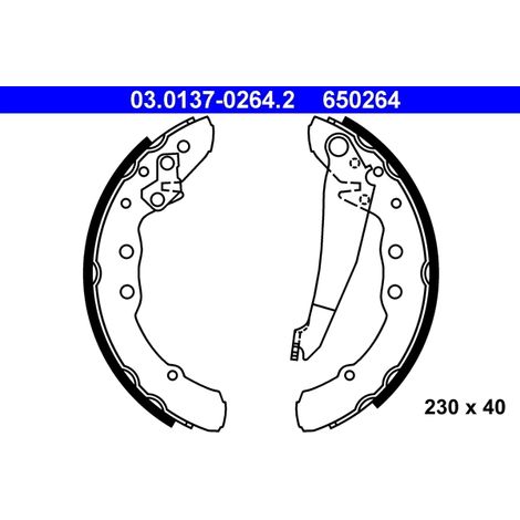 Jeu de mâchoires de frein ATE 03.0137-0264.2 AUDI 357 609 525 C 357 609 526 C
