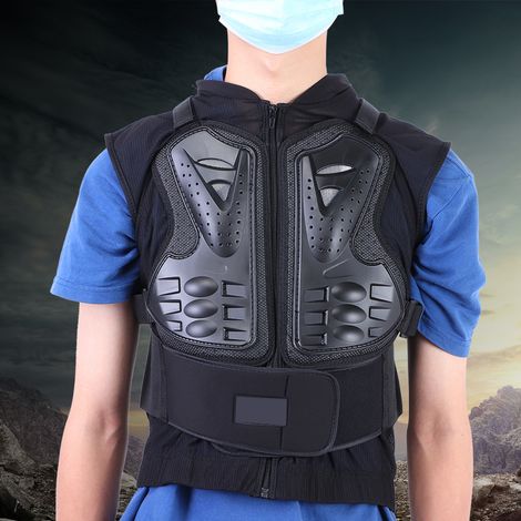 Gilet sans manches de moto respirant avec protection dorsale et pectorale pour la pratique des sports de plein air. Taille M. (1/5)
