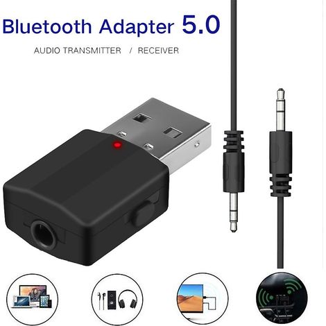 Adaptateur émetteur-récepteur Bluetooth 5.0 USB 2 en 1 sans fil pour PC et voiture - FFY (1/5)