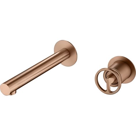 Monomando empotrado lavabo Olimpo oro rosa cepillado (1/3)