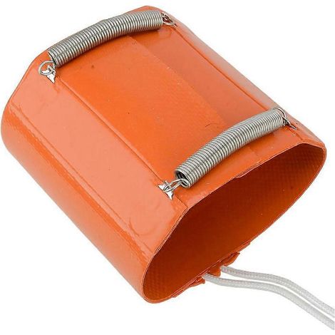 Coussin chauffant électrique en silicone orange 12 V 250 x 90 mm pour chauffages de voiture diesel (1/5)